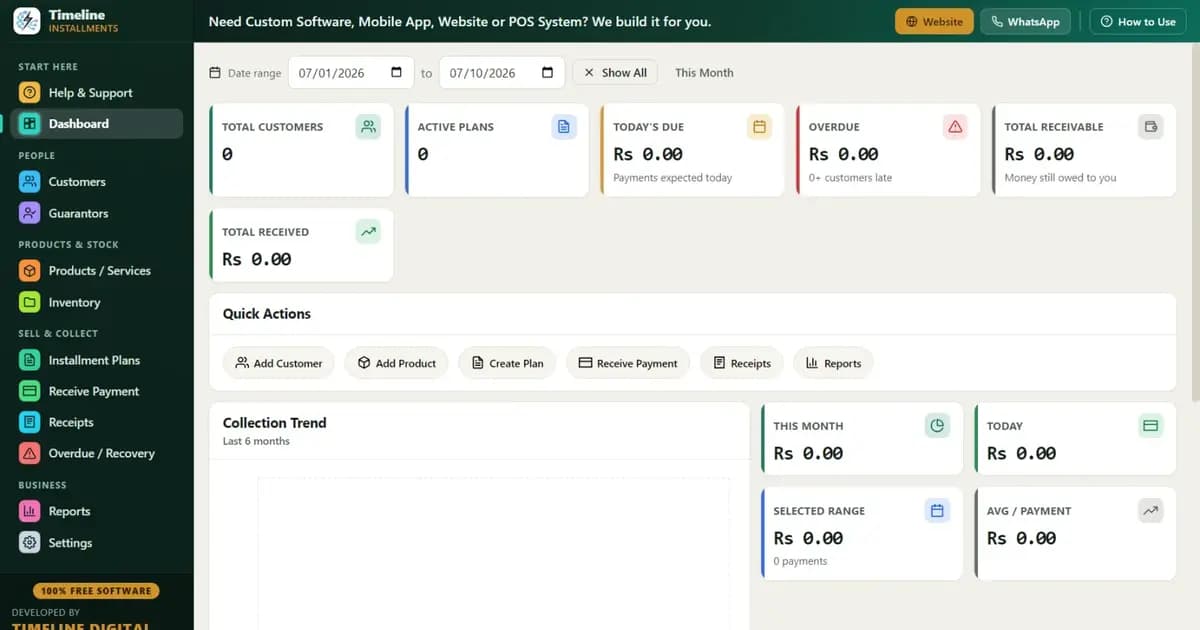 Comparison of the best free installment software for shops in 2026, including offline Windows options